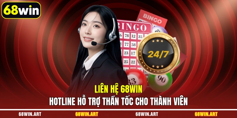 Liên hệ 68WIN hotline hỗ trợ thần tốc cho thành viên